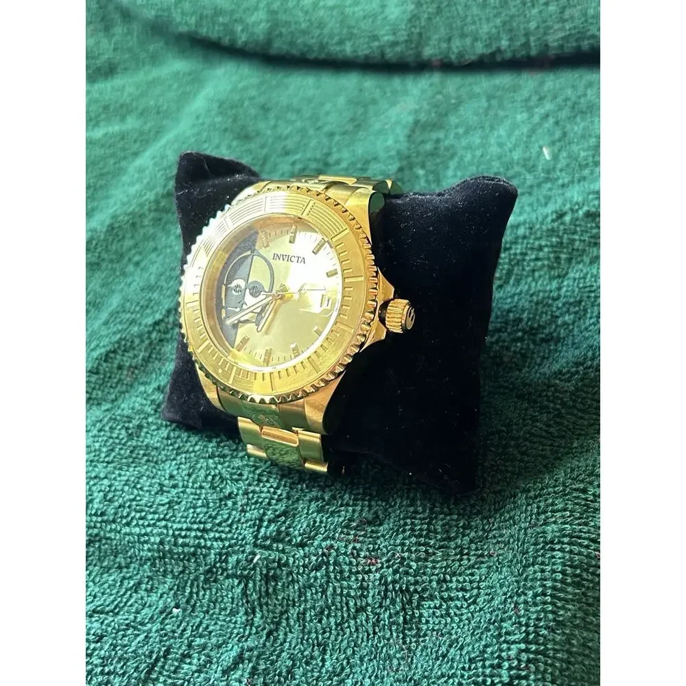 Invicta Star Wars C-3PO Limited Edition 47mm Automatic NH35A Gold Tone Watch 261